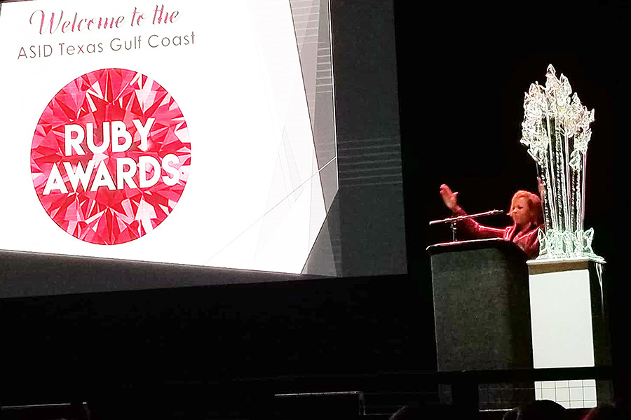 Shundra Harris at the ASID TXGC Ruby Awards gala